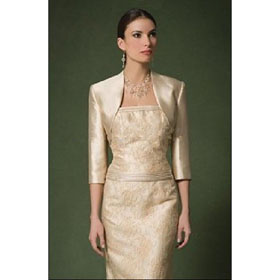 Free Shipping Wholesale Retail 2 Pics 3/4 Length Elegant Lace Satin Ladies Dresses Mother of The Bride Dress NM37