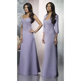 Mother's Day Gift 2010 Mother of The Bride Dresses Sheath/Column Floor Length Satin Style BJ1003