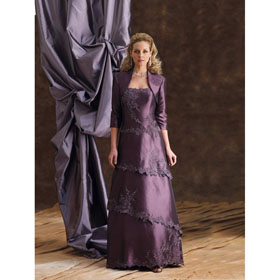 2011 Beautiful Mother of The Bride Dresses With Jacket Custom-made Satin Fashion Gown Sell by The Piece Hot Sale New AA-002