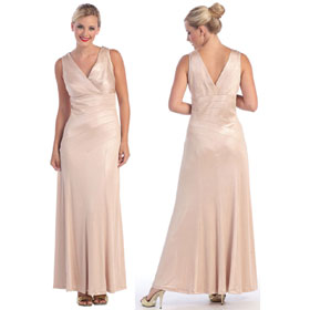 Free Shipping Sheath V-neck Neckline Elegant Satin Mother of The Bride Dress,mother of The Bride Gown M002