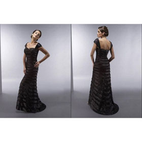 2011Free Shipping,Wholesale Price,New Wedding/Prom/Mother of The Bride Dress,Short-sleeve A-line Floor-lenght,Black Coat MD126