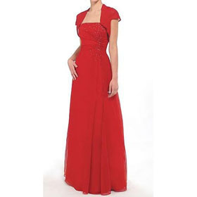 A-Line Strapless Floor- Length Chiffon Mother of The Bride Dresses 2009 Style(MWYN008)