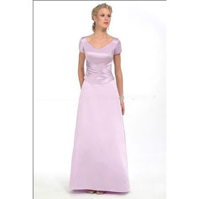 A-Line V-Neck Floor- Length Chiffon Mother of The Bride Dresses 2009 Style(MWYN051)