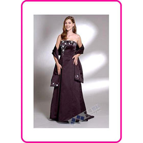Free Shipping (EMS)Taffeta A-Line Strapless Floor- Length Satin Mother of The Bride Dresses 2010 Style(MWYN105)