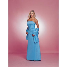 A-Line Strapless Floor- Length Satin Mother of The Bride Dresses 2009 Style(MWYN059)