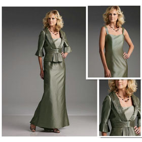 A-line Strapless Taffeta Ankle-length Mother of The Bride Dresses