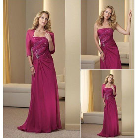 2011Free Shipping,Wholesale Price,New Wedding/Prom/Mother of The Bride Dress,Long-sleeve A-line Floor-lenght,Red Coat MD131