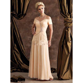 Style Dress Party Gowns Mother of The Bride Dresses 385 2011 Custom Short.sleeve