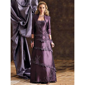 Embroide Mother of The Bride Dresses with Jacket Dress Gowns Formal Party Women 1 2011 Custom Satin