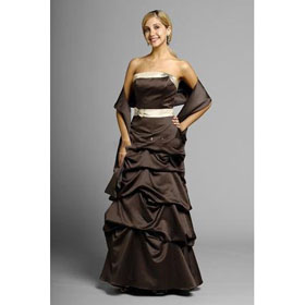 A-Line Strapless Floor- Length Satin Mother of The Bride Dresses 2010 Style(MWYN106)