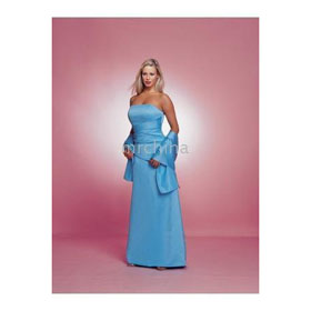 A-Line Strapless Floor- Length Satin Mother of The Bride Dresses 2010 Style(MWYN057)