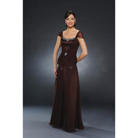 A-Line Round-neck Floor- Length Chiffon Mother of The Bride Dresses 2010 Style#8