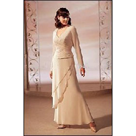 Free Shipping Wholesale Retail 2 Pics Long Sleeve Chiffon Ladies Dresses Mother of The Bride Dress NM29