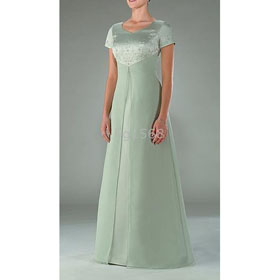 Length Satin Mother of The Bride Dresses 2010 Style#2 A-Line Bateau Floor-