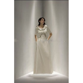 Short Sleeve Satin Mother of The Bride Dress