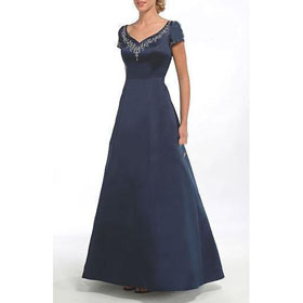 Best Selling Floor- Length Satin Mother of The Bride Dress Party Dress Stylish HH340081@ A-Line Spaghetti Straps Free Shipping