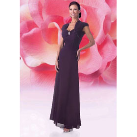 2011Free Shipping,Wholesale Price,New Wedding/Prom/Mother of The Bride Dress,Short-sleeve,Floor-length,V-neck Purple MD170