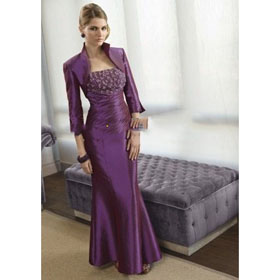 Free Shipping Beautiful A Line Halter Neckline Matching Jacket Applique Mother of The Bride Dresses