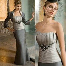 Stunning Beaded Mother of The Bride Dress of Silky...