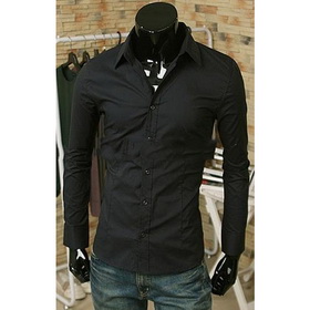 Mix Order Wholesale and Free Shipping Men's Long Sleeve Shirt Formal Wear Cotton Cultivate One's Morality.(5pcs
