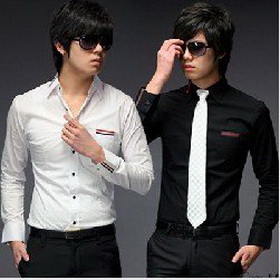 New Mens Shirts Mens Casual Shirts Slim Fit Stylish Mens Dress Shirts + Free Shipping
