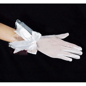 Wedding Gloves / Dress Gloves / Banquet Gloves / Bridal Glove / Short Gloves/White / Beige #20