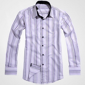 FREE SHIPPING:Wholesale Male Shirts /Men's White Stripes Shirt/Men's Long Sleeve Shirt /business Shirt / Cotton Shirt 004