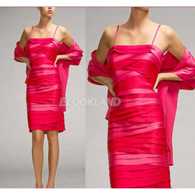 New Style New Arrival Fashion Spaghetti Strap Sheath Knee-length Evening Dresses / Party Dresses / Cocktail Dress Free Shipping