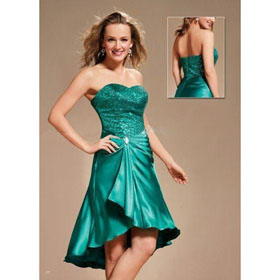 A-Line Strapless Knee-Length 2009 Cocktail Dresses Style SKU620027