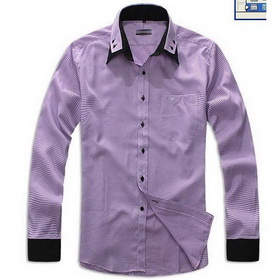 Spring 2011 Fashion Leisure Grid New Man Long-sleeved Shirts Cultivate One's Morality Shirts Cotton Increased Yard Free Shipping