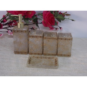Elegant Resin Bathroom Set/wedding Gift,5pcs/set,free Shipping
