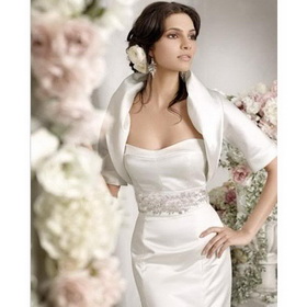 Free Shipping 100% Guaranteed New/satin 1/2 Long Wedding Bridal Jacket Wedding Accessories Custom-made Wholesale/retail