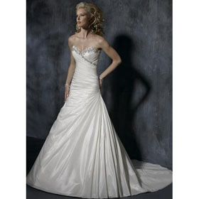 Sweetheart Slim A Line Wedding Dress,wd10091