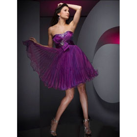 2011 New Organza Short Cocktail Dress