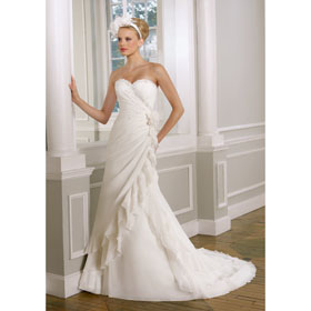 A Line Chiffon White/ivory Wedding Dress/bridal Wedding Gown Paypal Free Shipping