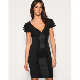Fast Shipping 2011 New Style Fashionable Lady's Cocktail Dress Black DK033