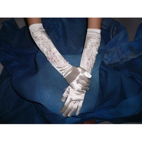 Free Shipping Long Glove Satin Glove Bridal Accessories Lace Glove Wedding Dress Glove Bridal Glove