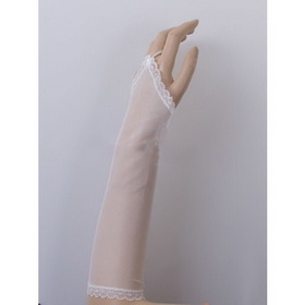 Free Shipping Voile Elbow Embroidery Wedding Bridal Gloves 999WG0127