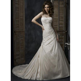 Sleeveless Slim A Line Wedding Dress, Bridal Gown, Wd10074