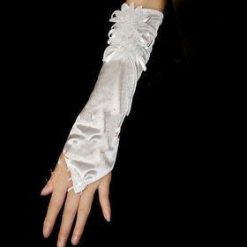 / Beige #18 Wedding Gloves / Dress Gloves / Banquet Gloves / Bridal Glove / Short Gloves/White