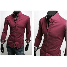 10/lot New Mens Casual Slim Fit Stylish Dress Shirts Colour:Black Size XS,S,M