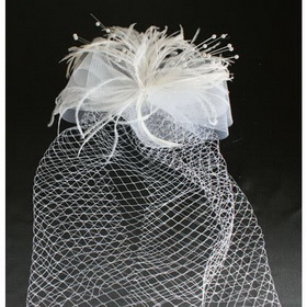Free Shipping New White Wedding Veil with Feathers Bridal Accessories