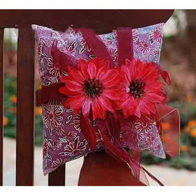 Wholesale 27cm Wedding Favor Accessories Scented Potpourri Sachet Pad Pink with Red Flower Decor Home Decor 5pcs Free Shipping