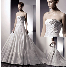 Free Shipping Cheap Sleeveless A Line Wedding Dress