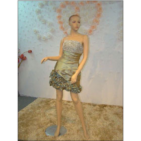 REAL069 Stylish Beaded Taffeta Flower Skirt Real Cocktail Dress