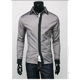 2010 Men's Long Sleeve Shirt Shirt Casual Thickening