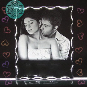 Big Size Crystal Photo Laser,2d Crystal Laser Engraving, Crystal Laser Photo,crystal Image Laser Customized,wedding Gift