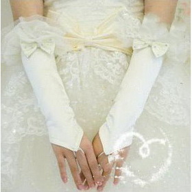 Wholesale - Bridal Gloves, Fingerless Gloves, Cute Princess Series of Butterfly Wedding Zou Yarn Gloves Off