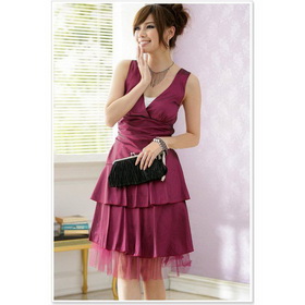 Bf1270 Fashion Hot Summer Cool Halter Purple Cocktail Dress
