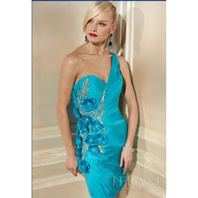 New Arrival Best Selling Freeshipping One-shoulder Latest Cocktail Dress